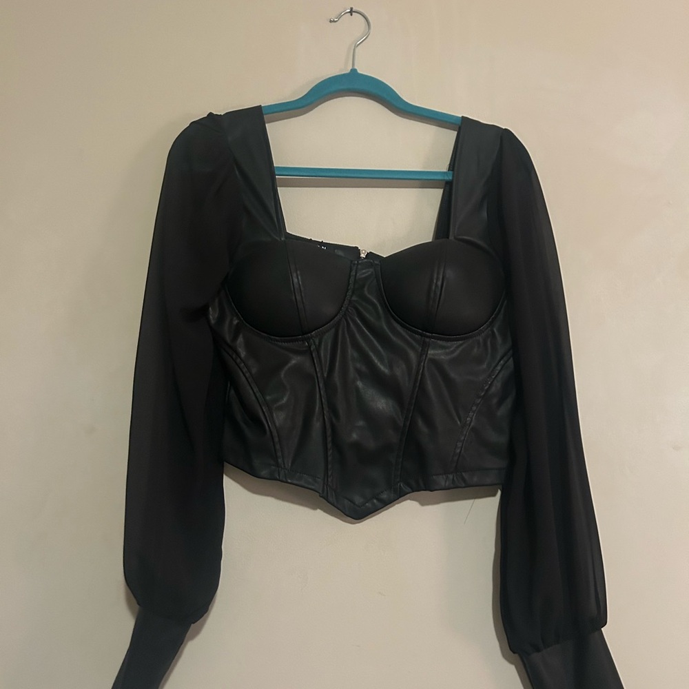 Elegant Black Corset Top